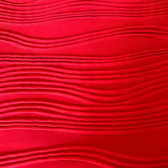 Sheer Ribbed small Red BodyCon Dress - Picture 2 of 5